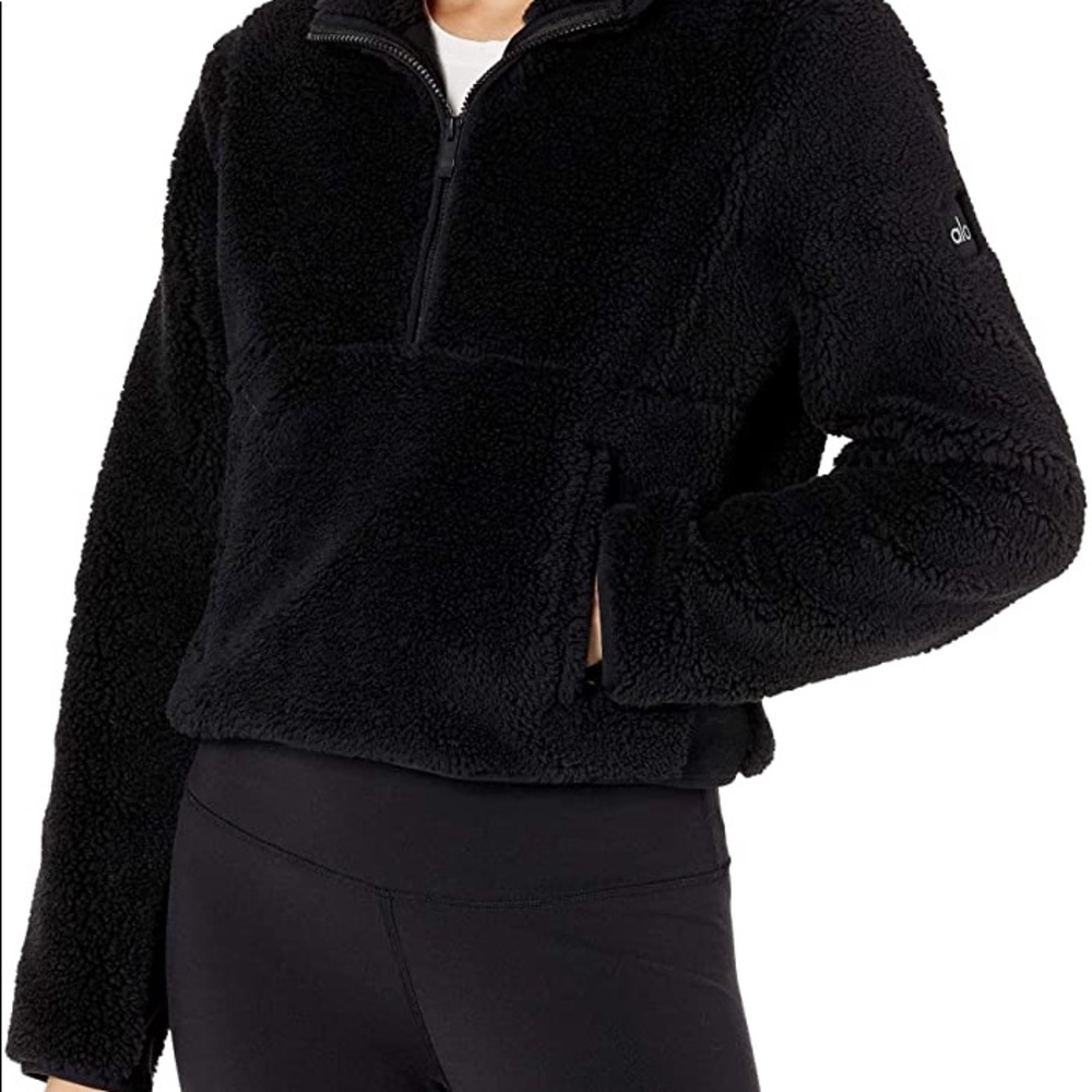 Black Alo shanti half zip Sherpa